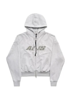 ALIS SHEN CROPPED HOODIE W/ ZIPPER