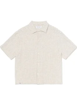 Edwin Zed Shirt Ss-White/Brown