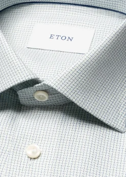 Eton Slim Semi Solid Signatrue Twill Shirt