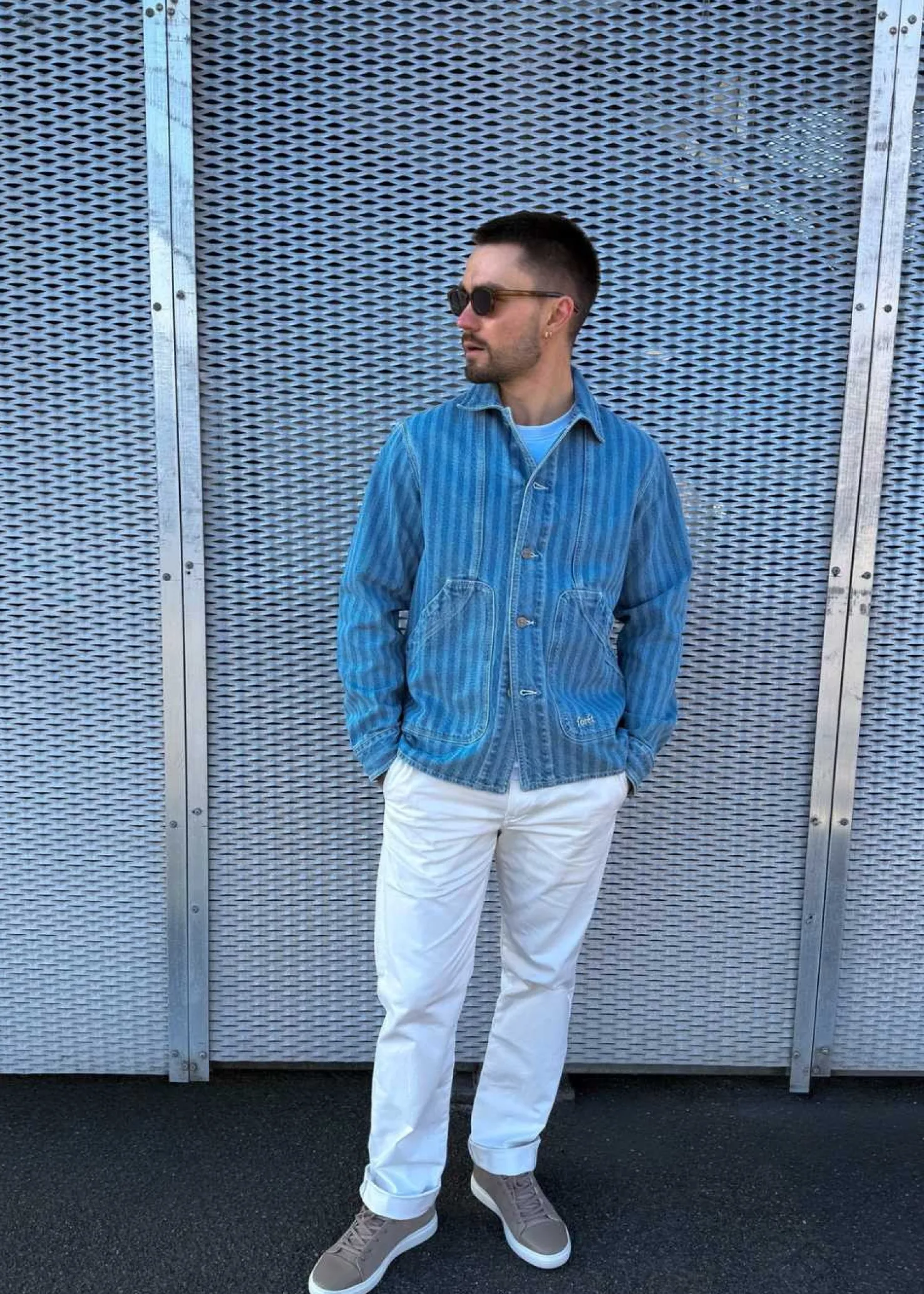 Forét BERRY DENIM OVERSHIRT
