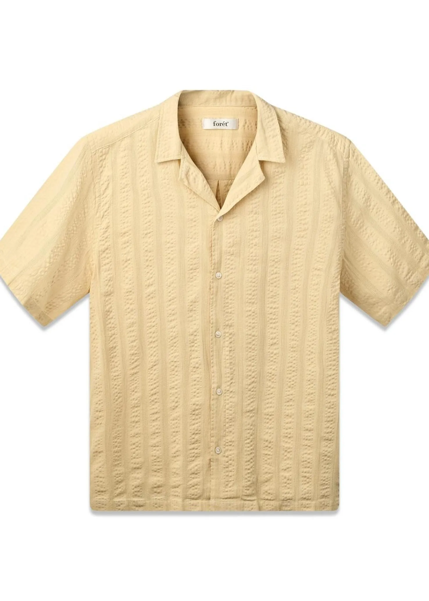 Forét PEER JACQUARD STRIPE REGULAR FIT SS SHIRT