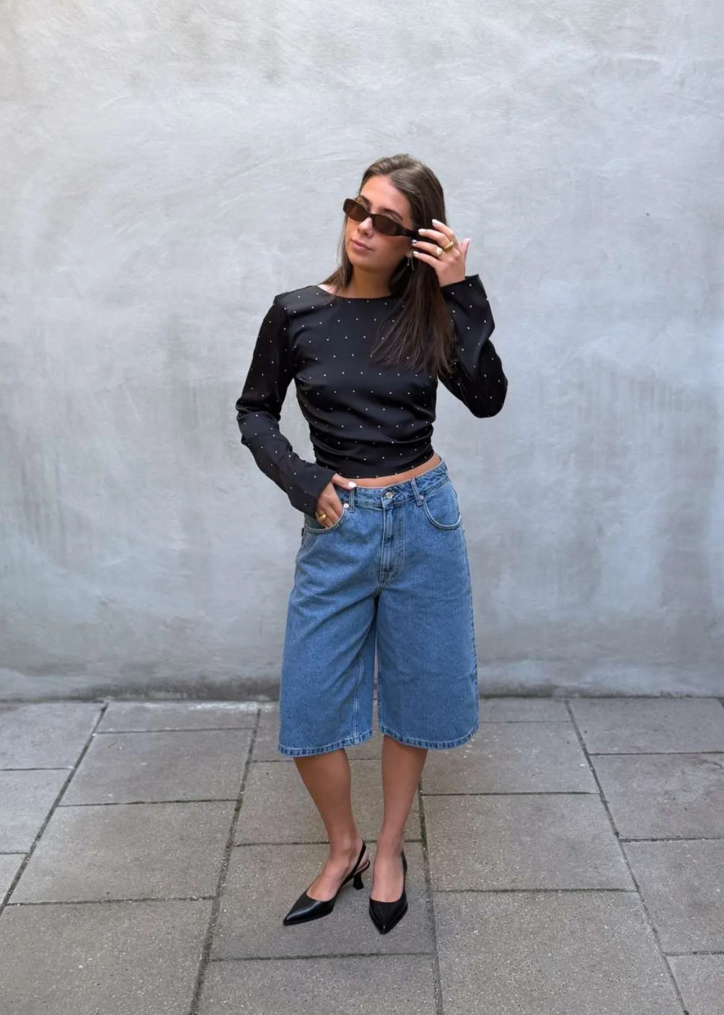 Modström Tailormd print LS top