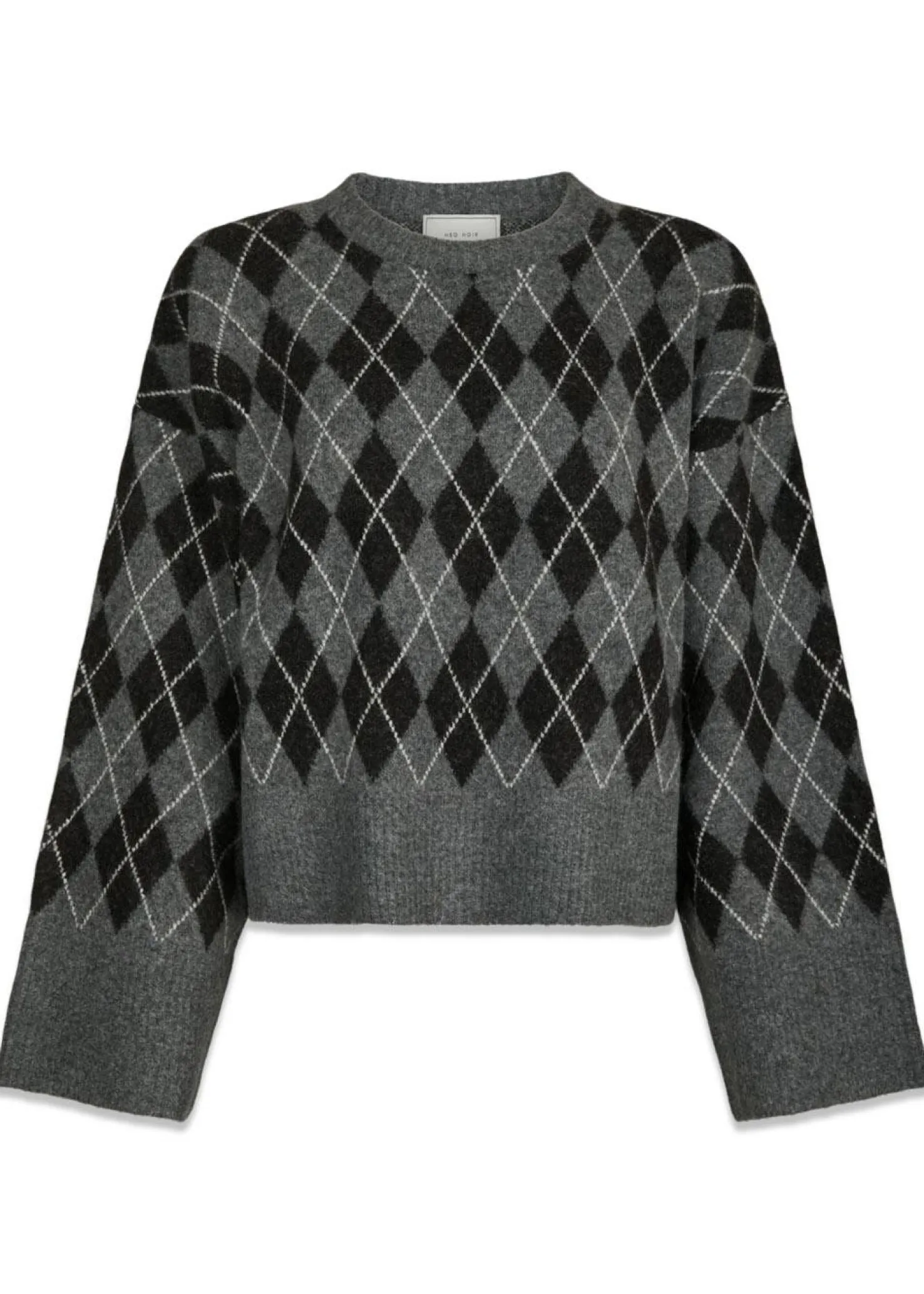 Neo Noir Kick Check Knit Blouse