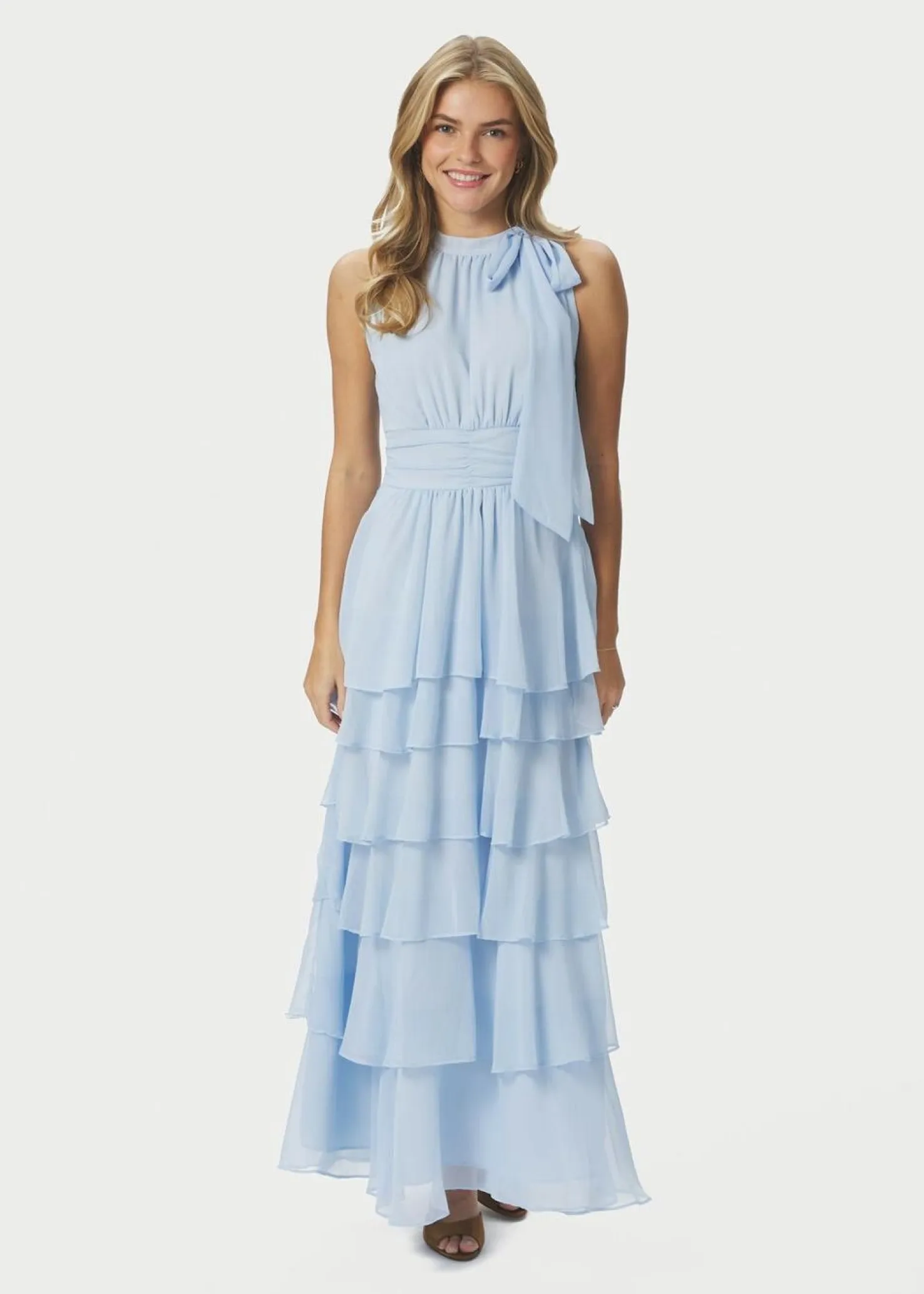 Neo Noir Marli Solid Chiffon Dress