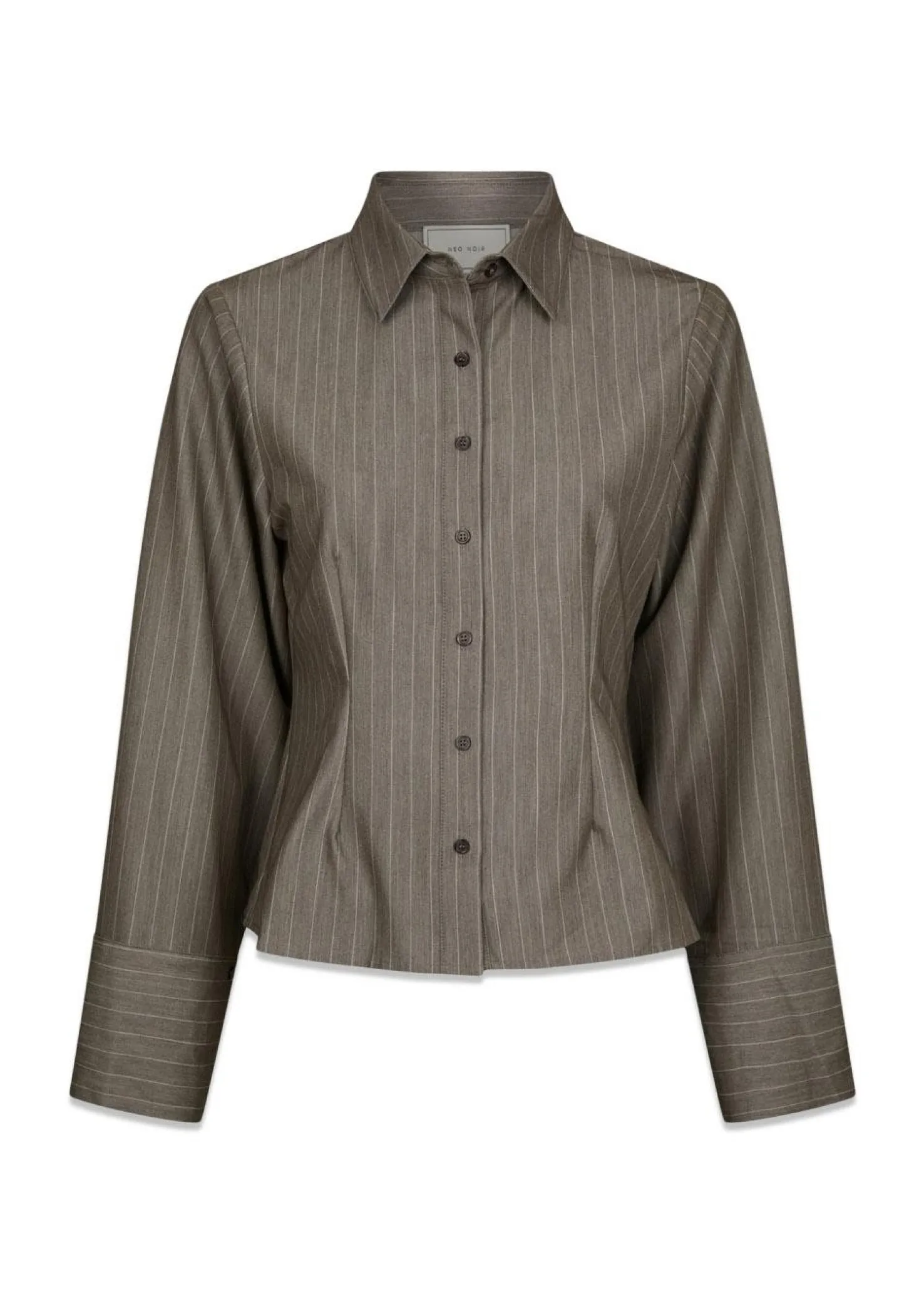 Neo Noir Rosa Pinstripe Melange Shirt