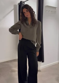 Neo Noir Rosslyn Heavy Sateen Blouse