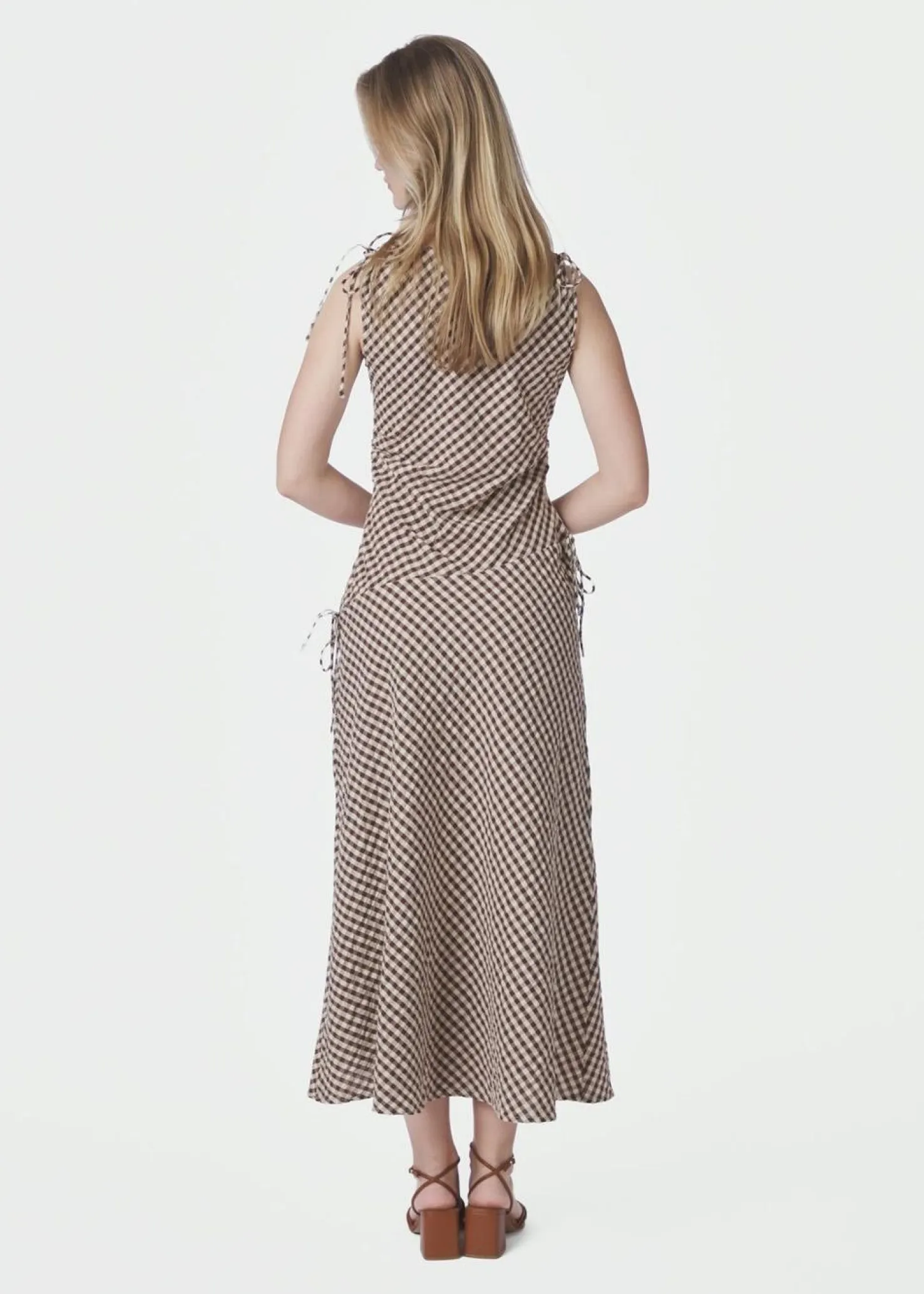 Neo Noir Saxton Check Dress