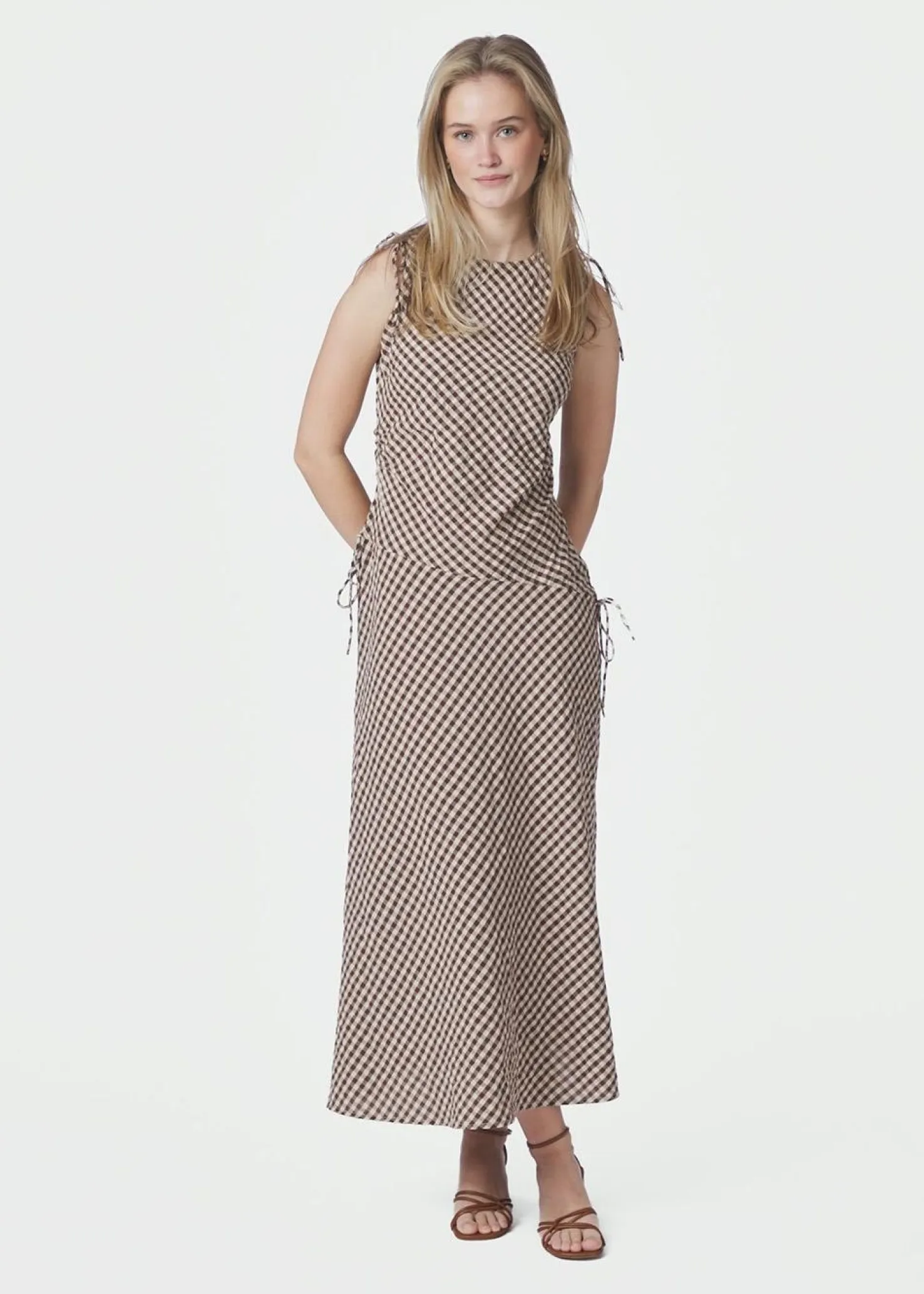 Neo Noir Saxton Check Dress