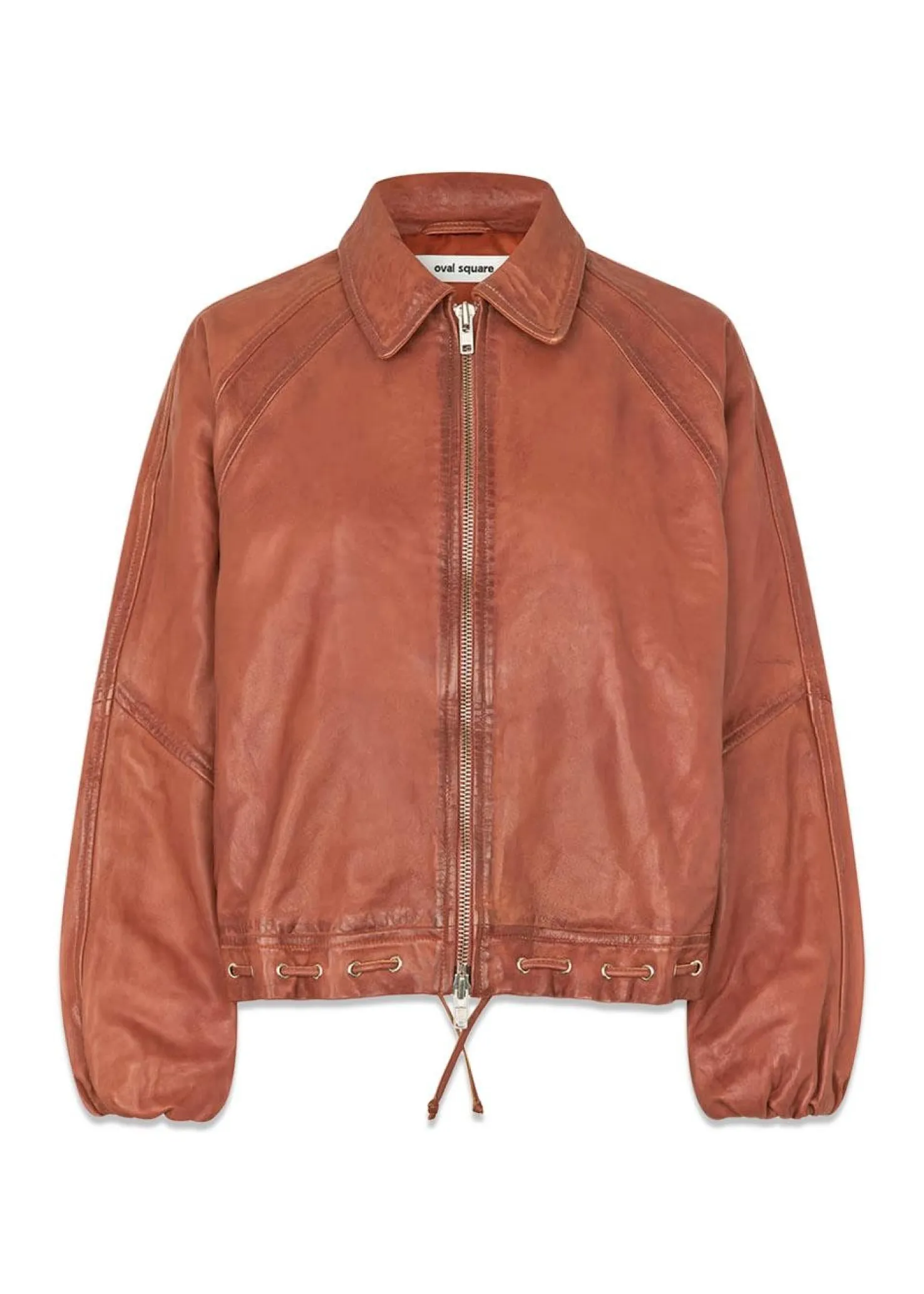 Oval Square Eye leather bomber