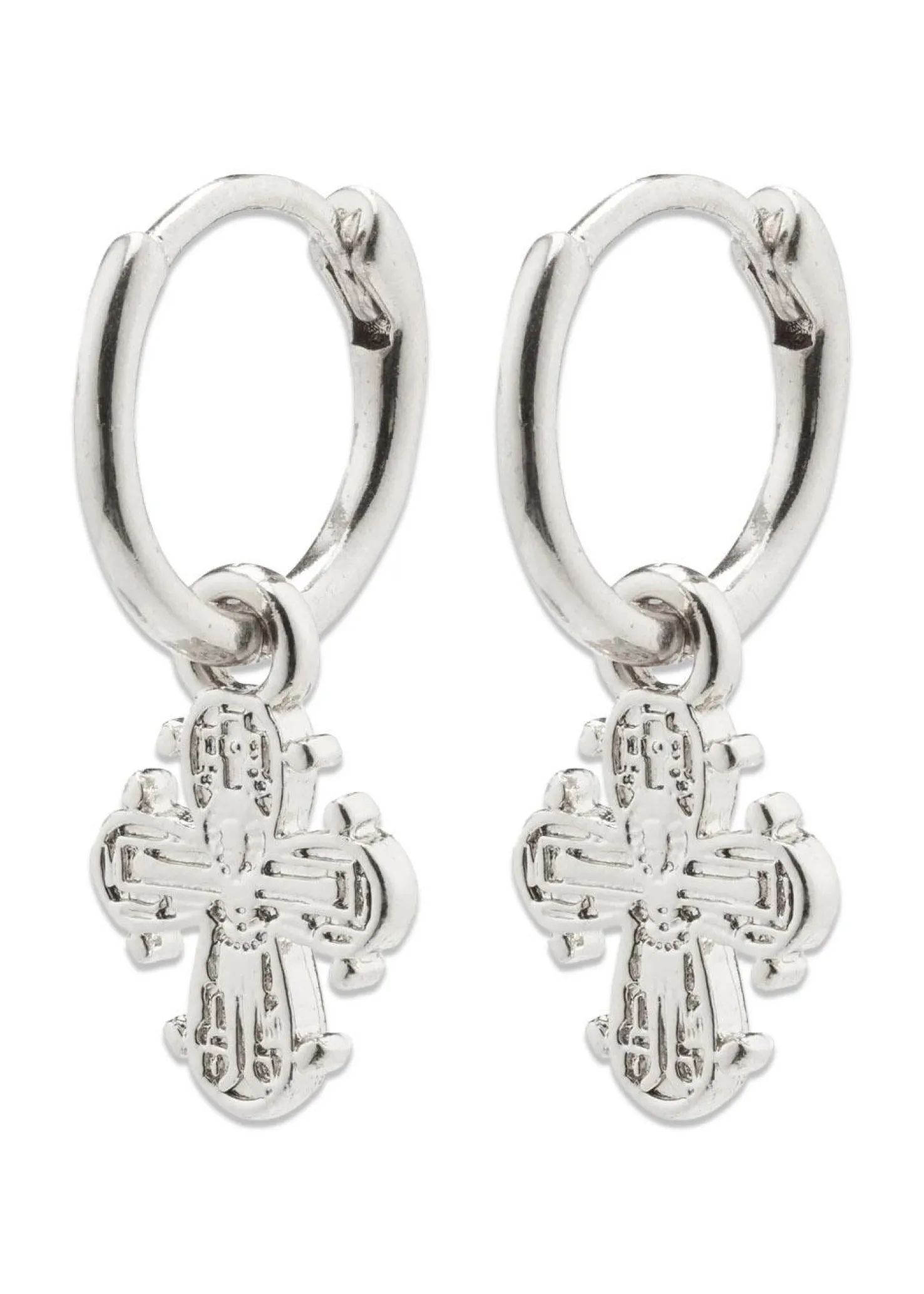 Pilgrim DAGMAR huggie hoop earrings silver-plated