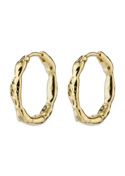 Pilgrim EDDY organic shaped medium hoops gold-plated