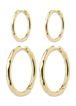 Pilgrim EVE hoop earrings 2-in-1 set gold-plated