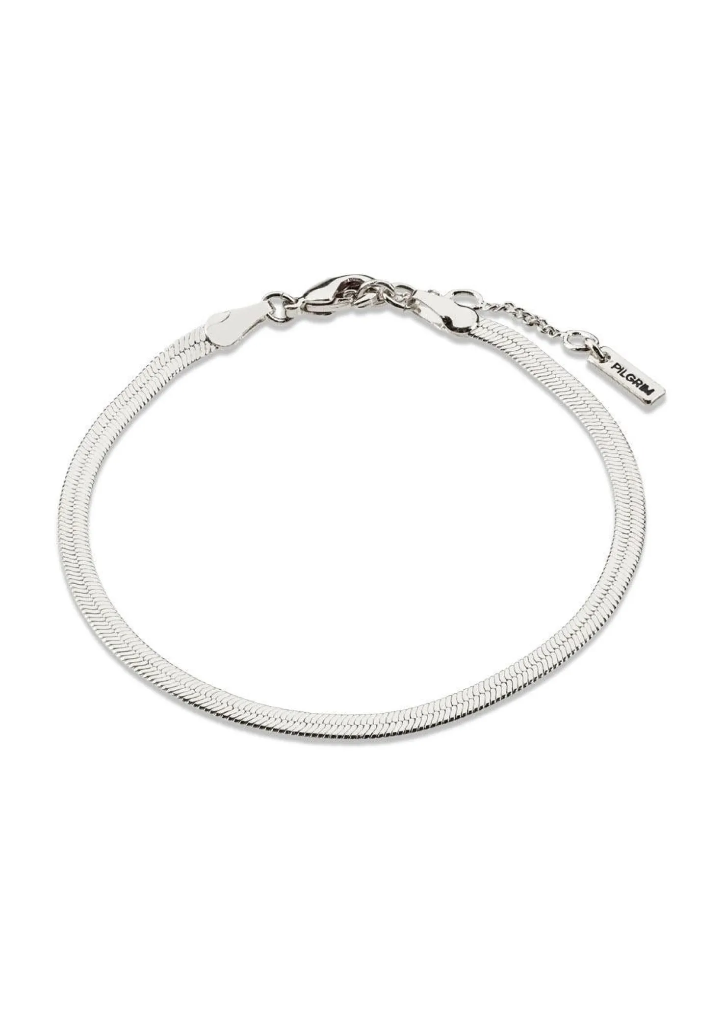 Pilgrim JOANNA flat snake chain bracelet silver-plated