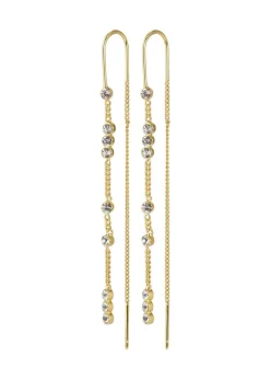 Pilgrim KAMARI crystal chain earrings gold-plated