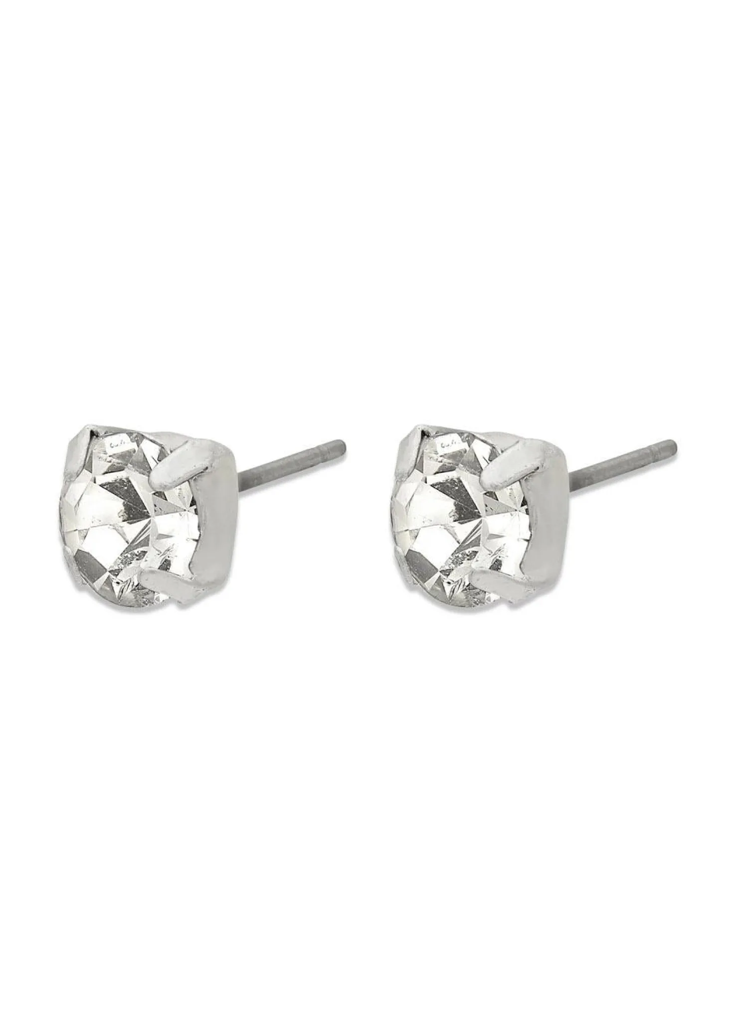 Pilgrim ORIGINAL crystal earstuds silver-plated
