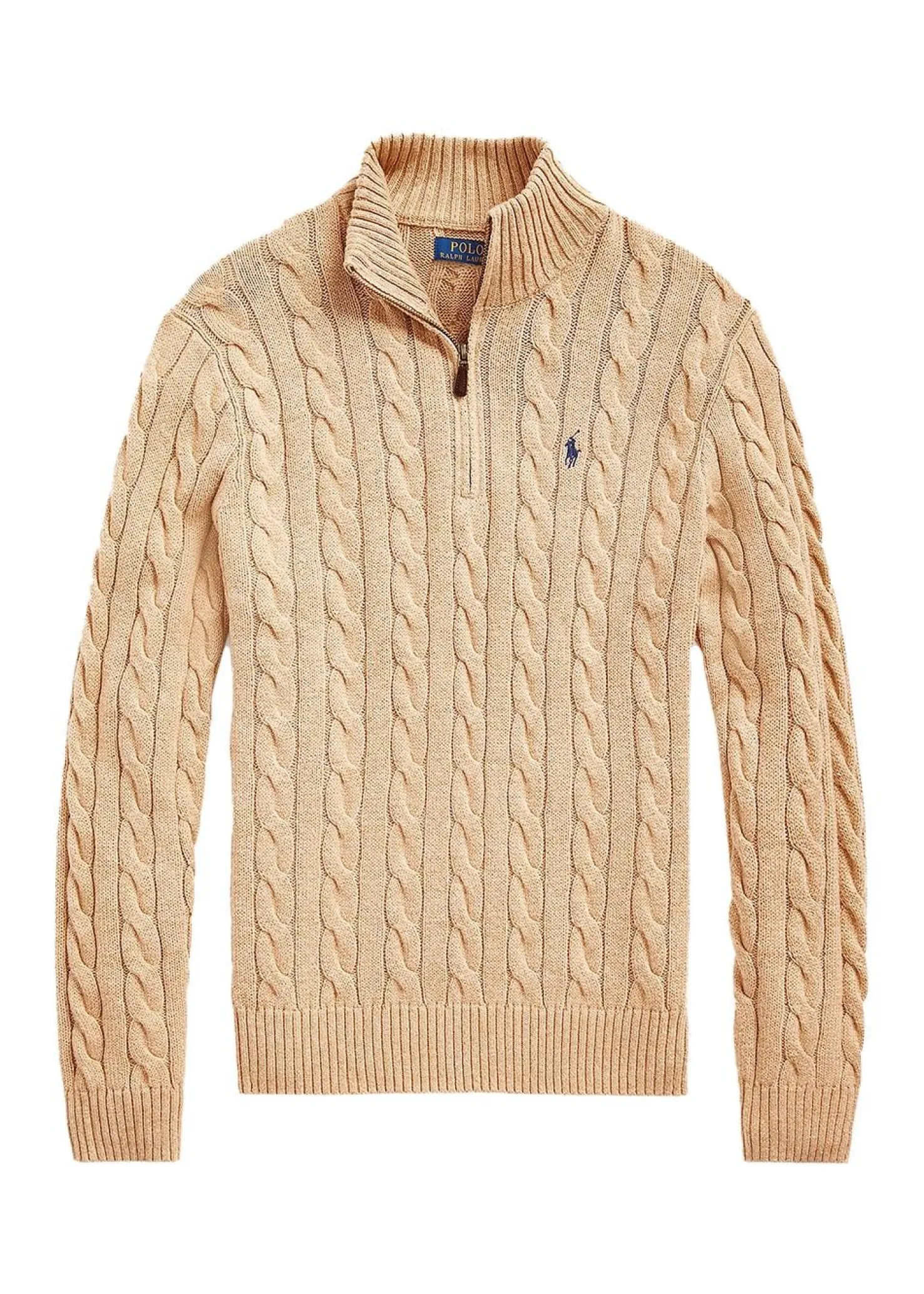 Ralph Lauren Cable Knit Cotton Quater Zip Sweater
