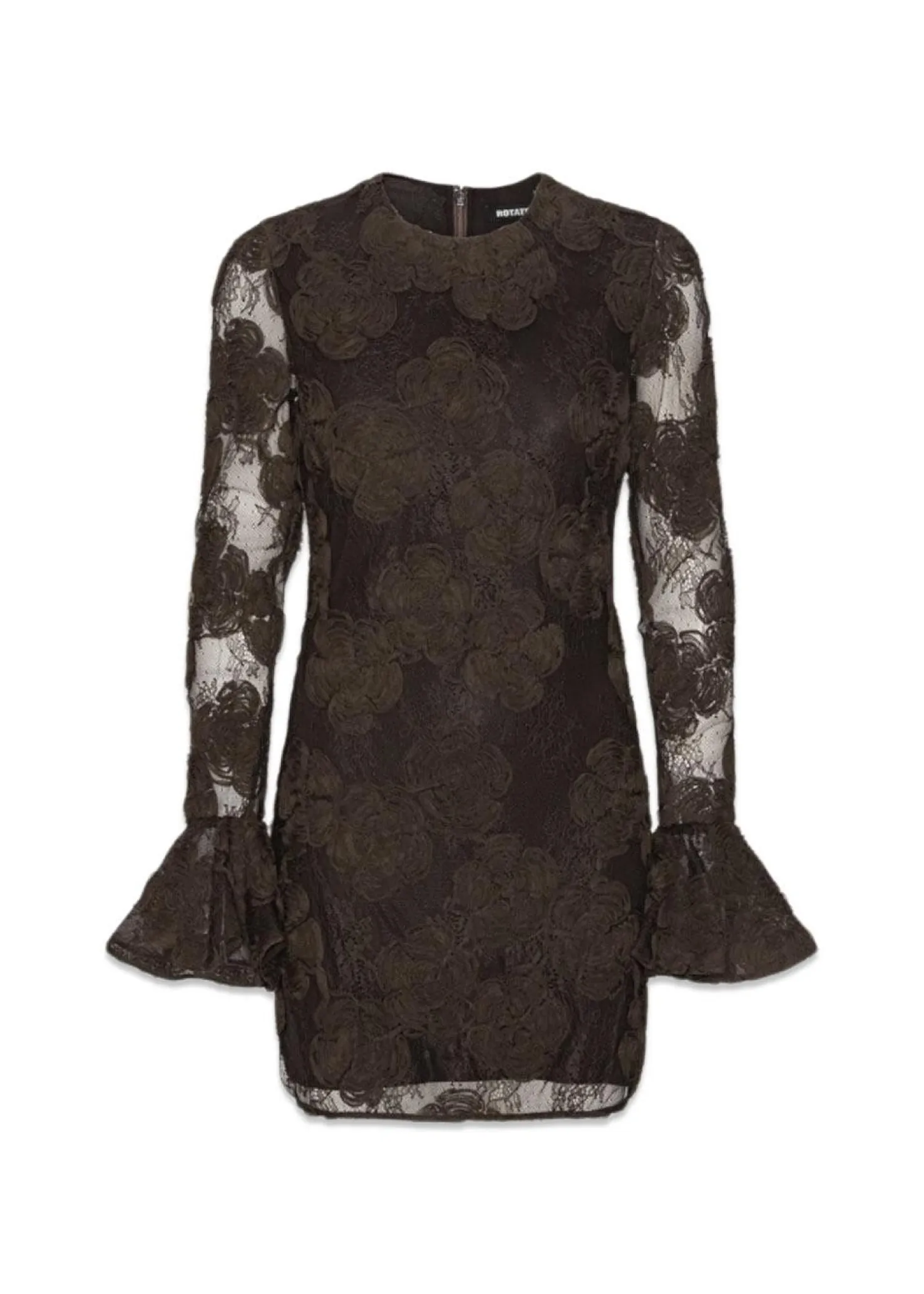 Rotate 3D FLOWER LS MINI DRESS