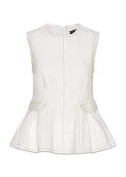 Rotate PEPLUM DENIM TOP