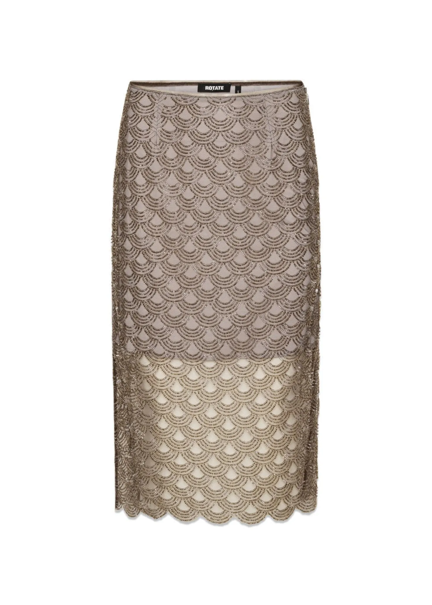 Rotate SCALLOP SEQUIN MIDI SKIRT
