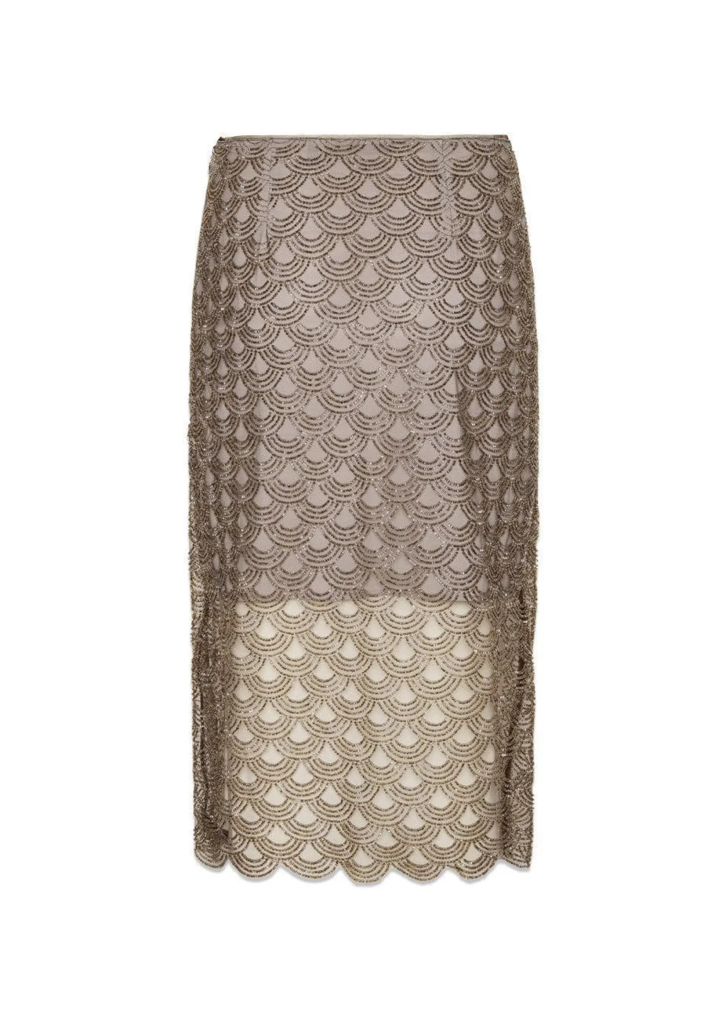 Rotate SCALLOP SEQUIN MIDI SKIRT