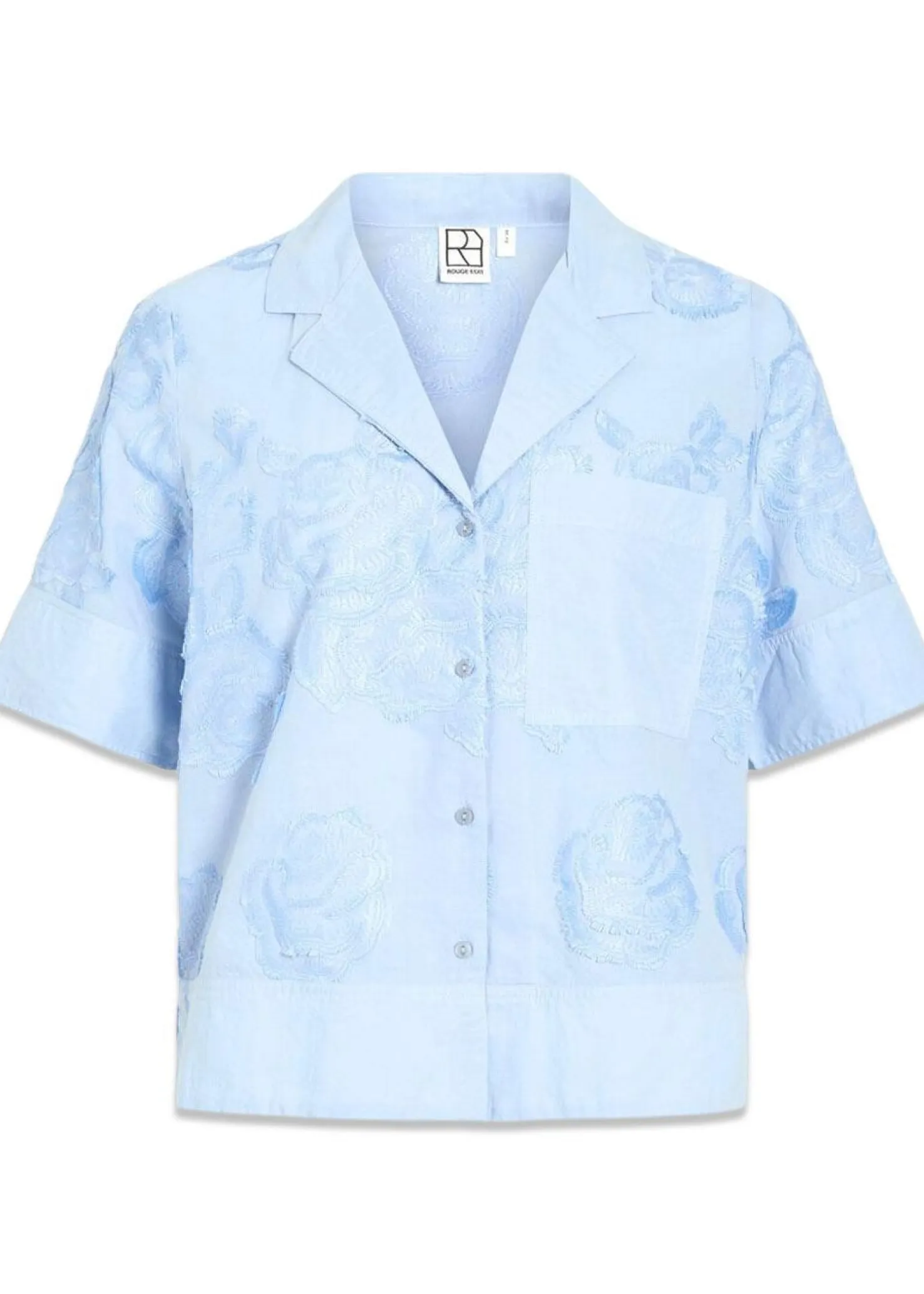 ROUGE EDIT ROUZOELLA 3/4 RESORT COLLAR SHIRT